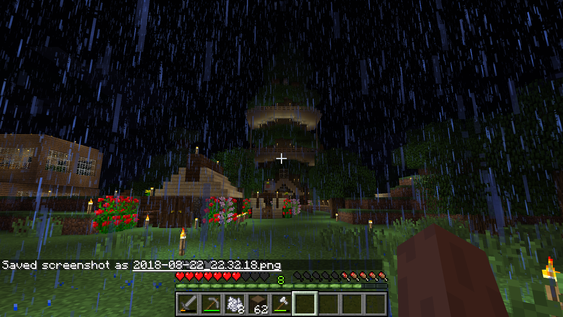 Why cut down the tree and build a house, when you can just love in it? Anyways, this was Frank's first and last Minecraft build.